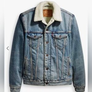 Levi's Light Blue Denim Sherpa Lined Jacket